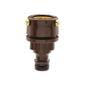 カクダイ GA-QA008 GAONA ガオナ 万能口金 ワンタッチ接続用 【蛇口ニップル ビス止め ブラウン】 GAQA008 ガオナガオナ これエエやん【キャンセル不可】