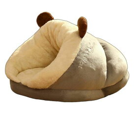 【在庫限り】ペットベッド クッション ドーム型 Sサイズ グレー ドーム型 犬 猫 ペットハウス 暖かい 寝袋 ドックベッド 冬用 ペット用品 寝具 ふわふわ 冬 小型犬 中型犬