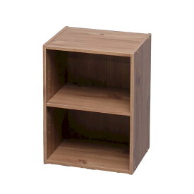 アイリスオーヤマ IRIS MDB-2K カラーボックス 収納ボックス 本棚 可動棚 幅36．6×奥行29×高さ49．4cm ナチュラル モジュールボックス MDB2K