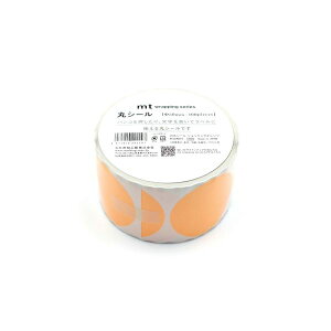 カモ井 MTSEAR10 丸シールロール100 ショッキングオレンジ