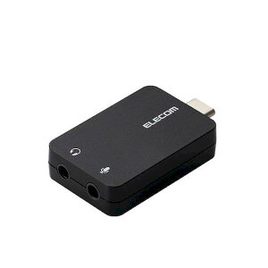 【個数:1個】USB-CADC01BK 直送 代引不可・他メーカー同梱不可 エレコム オーディオ変換アダプター USB Type−C TM コネクタ一体型 ブラック USBCADC01BK