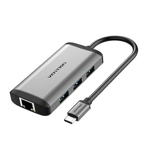 yF1zCN-8047  sE[J[s VENTION @\ PDhbLOXe[V USB|C to HDMI^USB3D03^RJ45^ 0D15M ^^Cv O[ CN8047