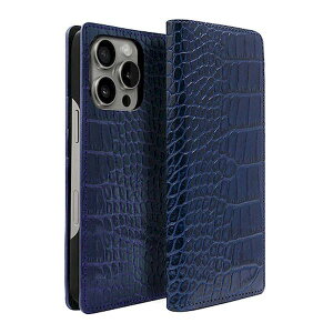 【個数:1個】ABS27352I16PM 直送 代引不可・他メーカー同梱不可 ABBI SIGNATURE LIPARI イタリアンレザー MagSafe対応ダイアリーケース for iPhone 16 Pro Max ネイビー