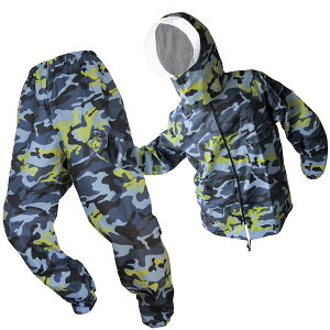 富士手袋工業 FUJITE 4907534720250 7202 迷彩かっぱる耐水圧20,000mm イエローブルー M