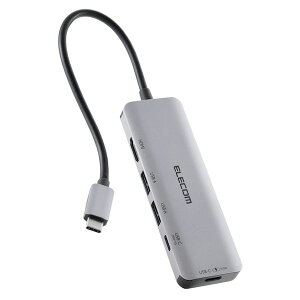 GR ELECOM DST-051BPSV USB|C hbLOXe[V 85W PD[d 4K HDMI ] nu USB 3D2 MacBook^iPad^WindowsΉ Vo[ DST051BPSV