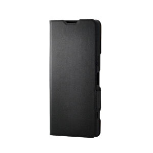 (LINE�N�[�|���L)�G���R�� ELECOM PM-X251PLFUBK Xperia 1 VII SO�|51F �P�[�X ���U�[ �蒠�^ �}�O�l�b�g �Ռ��z�� ���y�� ���^ �u���b�N PMX251PLFUBK