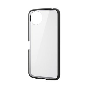 (LINE�N�[�|���L)�G���R�� ELECOM PM-S251TSLFCBK AQUOS wish5 SH�|52F �P�[�X �n�C�u���b�h �Ռ��z�� �y�� ���^ �J���������Y�ی�݌v �X�g���b�v�z�[���t �u���b�N PMS251TSLFCBK