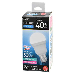 �I�[���d�@ LDA4D-G-E17 IS53 LED�d�� ���` 40�`�����^�����F�^530 lm�^3�D9W�^E17�^Ra83�^�L�z��200°�^���`���Ή��^�f�M�ގ{�H���Ή� LDA4DGE17IS53