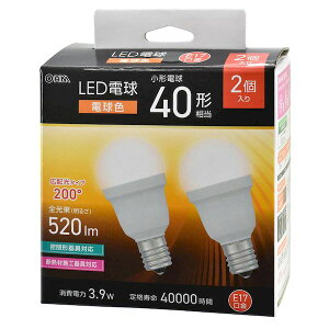 �I�[���d�@ LDA4L-G-E17 IS53 2P LED�d�� ���` 40�`�����^�d���F�^520 lm�^3�D9W�^E17�^Ra83�^�L�z��200°�^���`���Ή��^�f�M�ގ{�H���Ή� LDA4LGE17IS532P 2��