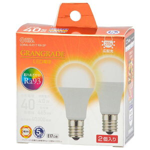 �I�[���d�@ LDA4L-G-E17 RA 2P LED�d�� ���` Ra93�^40�`�����^�d���F�^465lm�^4�D0W�^E17�^�L�z��210°�^���`���Ή��^�f�M�ގ{�H���Ή� LDA4LGE17RA2P 2��