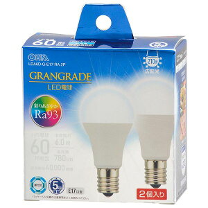 �I�[���d�@ LDA6D-G-E17 RA 2P LED�d�� ���` Ra93�^60�`�����^�����F�^780lm�^6�D0W�^E17�^�L�z��210°�^���`���Ή��^�f�M�ގ{�H���Ή� LDA6DGE17RA2P 2��