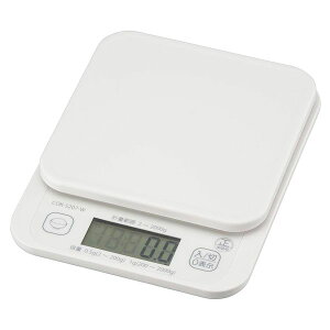 �I�[���d�@ COK-S207-W �N�b�L���O�X�P�[�� 2�`200g�܂�0�D5g�P�ʂŌv��� �v�ʔ͈�2000g�܂Ł^�P4�`×2�{�g�p�^�z���C�g COKS207W