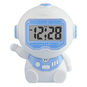 �y���F1�zTPC103-WB ���� ����s�E�����[�J�[�����s�� Time Piece �^�C���s�[�X �g�[�L���O�N���b�N �{�^���������ƌ��ݎ�������{��œǂݏグ �z���C�g×�u���[ TPC103WB