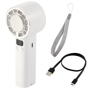 �G���R�� ELECOM FAN-U264WH �n���f�B�t�@�� �g�ѐ�@ ��p�v���[�g�t�� �y���`�F �i�g���E���C�I���d�r 10�i�K���� �����\�� �c�ʁE���� �z���C�g FANU264WH