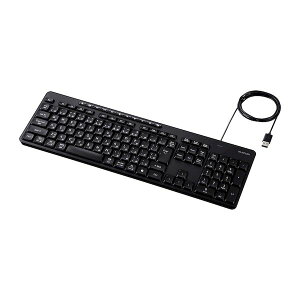 �G���R�� ELECOM TK-QT11FUMBK �L���L�[�{�[�h �É� �e���L�[�t�� ���{��z�� USB�ڑ� USB�|A AI�N���L�[���� �r���@�\ �����u���� �u���b�N TKQT11FUMBK