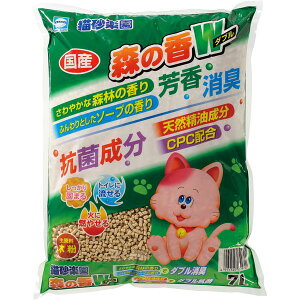 【お一人さま1点限り】アース・ペット 4994527829700 猫砂楽園 森の香ダブル 7L