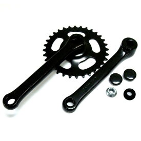 【12/10限定！抽選で最大100％ポイントバック】4938915701544 アサヒサイクル ギヤクランクセット【32Tx165mm】 ブラック【バラ】 フランジナット\13．5