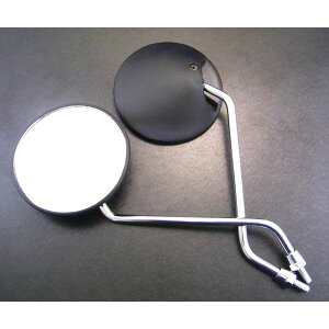 ALBA アルバ 101-023 バックミラー/丸型ブラック 8mm 正ネジ /左右セット【郵政カブ等】 101023 高品質 モンキー ホンダ ディオ