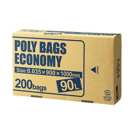 4972759517374 オルディ ポリバックエコノミー90L透明 PBE−N90−200 BOX オルディポリバッグエコノミー ポリ袋BOXタイプ 環境配慮