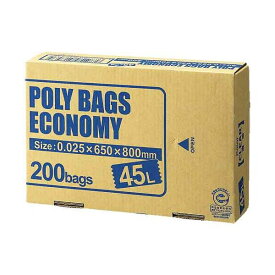 4972759517435 オルディ ポリバックエコノミー45L透明 PBE－N45－200 BOX 200枚入ゴミ袋 ポリバッグエコノミー オルディポリバッグエコノミー