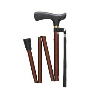 4977626733307 【3個入】ベーシックE 折畳S ブラウン【キャンセル不可】 フジホーム ステッキ アルミニウム 折りたたみ式 折畳式ステッキ 安全ステッキ