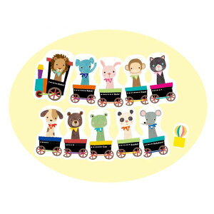 4988441831048 【20個入】バースフェテ ガーランドセット アニマルトレイン 400714503【キャンセル不可】 飾り 丸和貿易 誕生日 動物 パーティー 飾り付け 風船