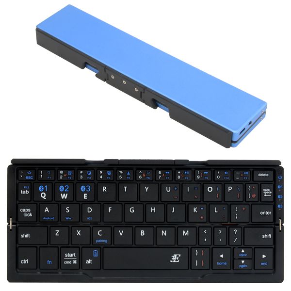 4520467901222 発売モデル 2個入 Bluetooth Keyboard Plier ブルー 高品質 2つ折りタイプ 3E－BKY6－BL キャンセル不可