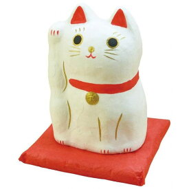 4988484895977 【4個入】 はりこーシカ 招き猫 白 89597【キャンセル不可】