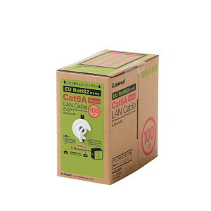 �G���R�� ELECOM LD-GPAL/WH100RS Cat6A ����LAN�P�[�u�� �� 100m LDGPAL/WH100RS �����b�N�X �z���C�g �P�� RoHS�w�ߏ���