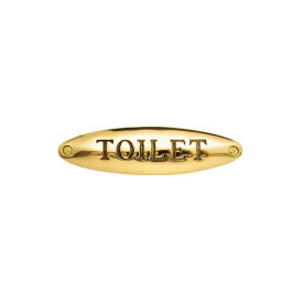 ゴーリキアイランド 630118 真鍮製サインプレート TD 金色 文字 TOILET 真鍮 サイン プレート ドアプレート ブラス 室名板 WC TOILE 文字TOILET