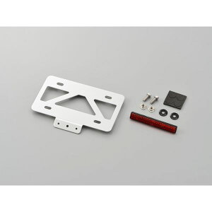 デイトナ DAYTONA 99641 軽量ナンバープレートスタビライザー リフレクター付き クリアー Sサイズ 原付用角型 汎用