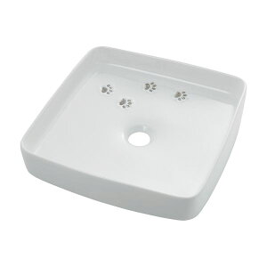 カクダイ 493-156 誰や!焼く前に踏んだん? 493156 Da Reya Reyaアイキャッチ手洗器 誰や焼く前に踏んだん 猫の足跡シール付 アイキャッチ水栓 置型タイプ 水栓金具
