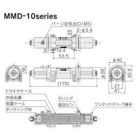 【個数：1個】前田シェル MMD-10-T6 直送 代引不可・他メーカー同梱不可 インラインメンブレンドライヤ MMD10T6