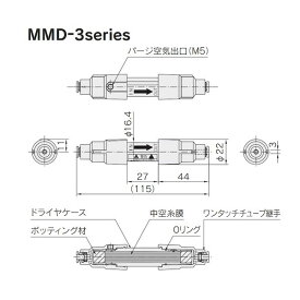 【個数：1個】前田シェル MMD-3-T6 直送 代引不可・他メーカー同梱不可 インラインメンブレンドライヤ MMD3T6
