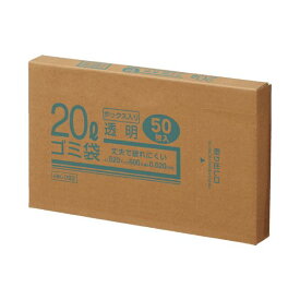 HK-082 クラフトマ 20Lゴミ袋 透明 ボックス入 50枚 HK082