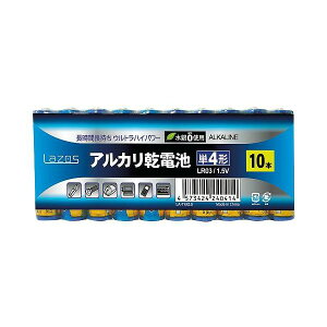 (LINE�N�[�|���L)�A�Y���� 3-663-04 �A���J�����d�r LA�|T4X10 10�{�y1�p�b�N(10�{��)�z 366304 LAZOS �A���J���d�r �����R�� ���~