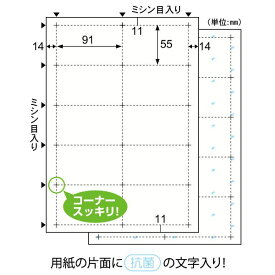 ヒサゴ BXK01S 抗菌紙名刺10面 標準サイズ 10入