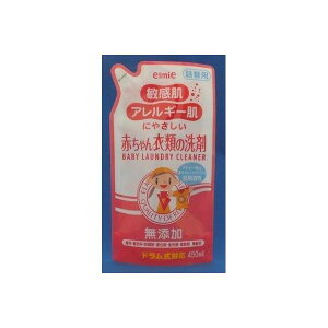 4983239021632 【24個入】 エルミー敏感肌・アレルギー肌赤ちゃん衣類洗剤詰替450ml 98916【キャンセル不可】