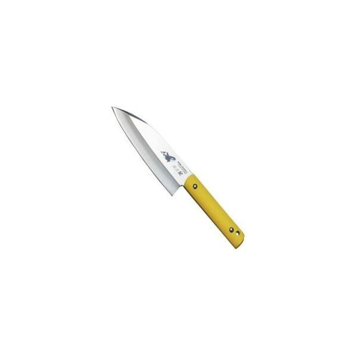 楽天市場】4956856702482 SABI KNIFE−4出刃シャチ両刃 黄色 11473 