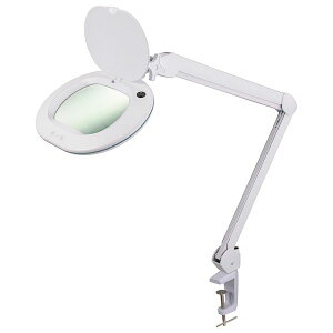 オーム電機 08-0783 ルーペ付きLEDアームライト 750lm/1.7倍/ホワイト AS−L60BL−W 080783