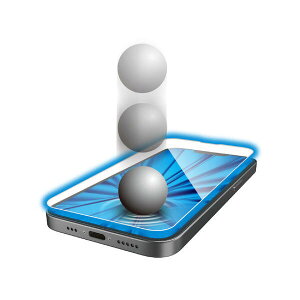 (LINE�N�[�|���L)ELECOM �G���R�� PM-A25SFLGZBL iPhone 16e / 14 / 13 / 13 Pro �K���X�t�B���� ������ �u���[���C�g�J�b�g �Ռ��z�� �\�ʍd�x10H �w��h�~ PMA25SFLGZBL