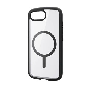 ELECOM �G���R�� PM-A25STSLFCMBK iPhone 16e �P�[�X �n�C�u���b�h �J�o�[ �Ռ��z�� �y�� ���^ �J���������Y�ی�݌v ���͋z�����C�����X�[�d�Ή� �u���b�N PMA25STSLFCMBK