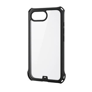 ELECOM �G���R�� PM-A25SZEROFCBK iPhone 16e �P�[�X �n�C�u���b�h �J�o�[ �Ռ��z�� �J���������Y�ی�݌v ���^���X�e�b�J�[�t �t�B�����t �u���b�N PMA25SZEROFCBK