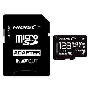 yF1zHDMCSDX128GCL10V30  sE[J[s HIDISC microSDXCJ[h 128GB CLASS10 UHS|I Speed class3C A1Ή