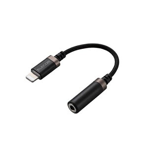 【個数:1個】MPA-L35S01BK 直送 代引不可・他メーカー同梱不可 エレコム Lightning−4極イヤホン端子 変換ケーブル 高耐久 ブラック