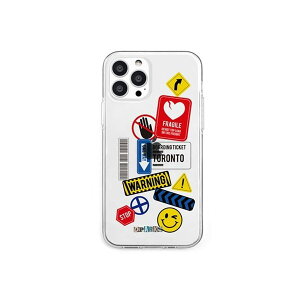 �y���F1�zDS21176I13P ���� ����s�E�����[�J�[�����s�� dparks �\�t�g�N���A�P�[�X for iPhone 13 Pro TAG STICKER Warning