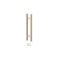 (LINEクーポン有)丸喜金属本社 MDW-110-600CC ドアハンドル 32Φ・両面 クリア＋クローム 600 MDW110600CC