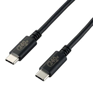 GR ELECOM U2C-CCPE20NBK USB Type|cP[u 2D0 PD EPRΉ 240W USB|C to USB|C 2m ubN U2CCCPE20NBK