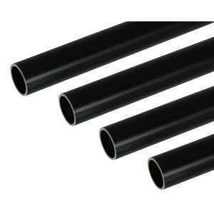 ハイロジック 4549396009649 3100964 アルミ丸パイプ 1m 1.0x13mm ブラック 4入