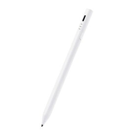 エレコム ELECOM P-TPACSTHY01WH タッチペン スタイラスペン iPad用 ／ 各種スマホ・タブレット用 2モード搭載 充電式 ホワイト PTPACSTHY01WH